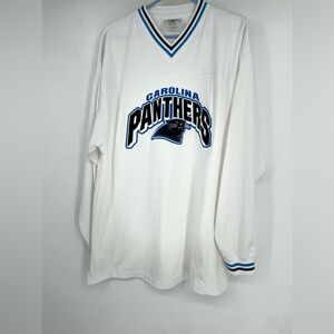 Vintage 90s Carolina Panthers Lee Sport Mens XL VNeck Long Sleeve Shirt NFL Y2K